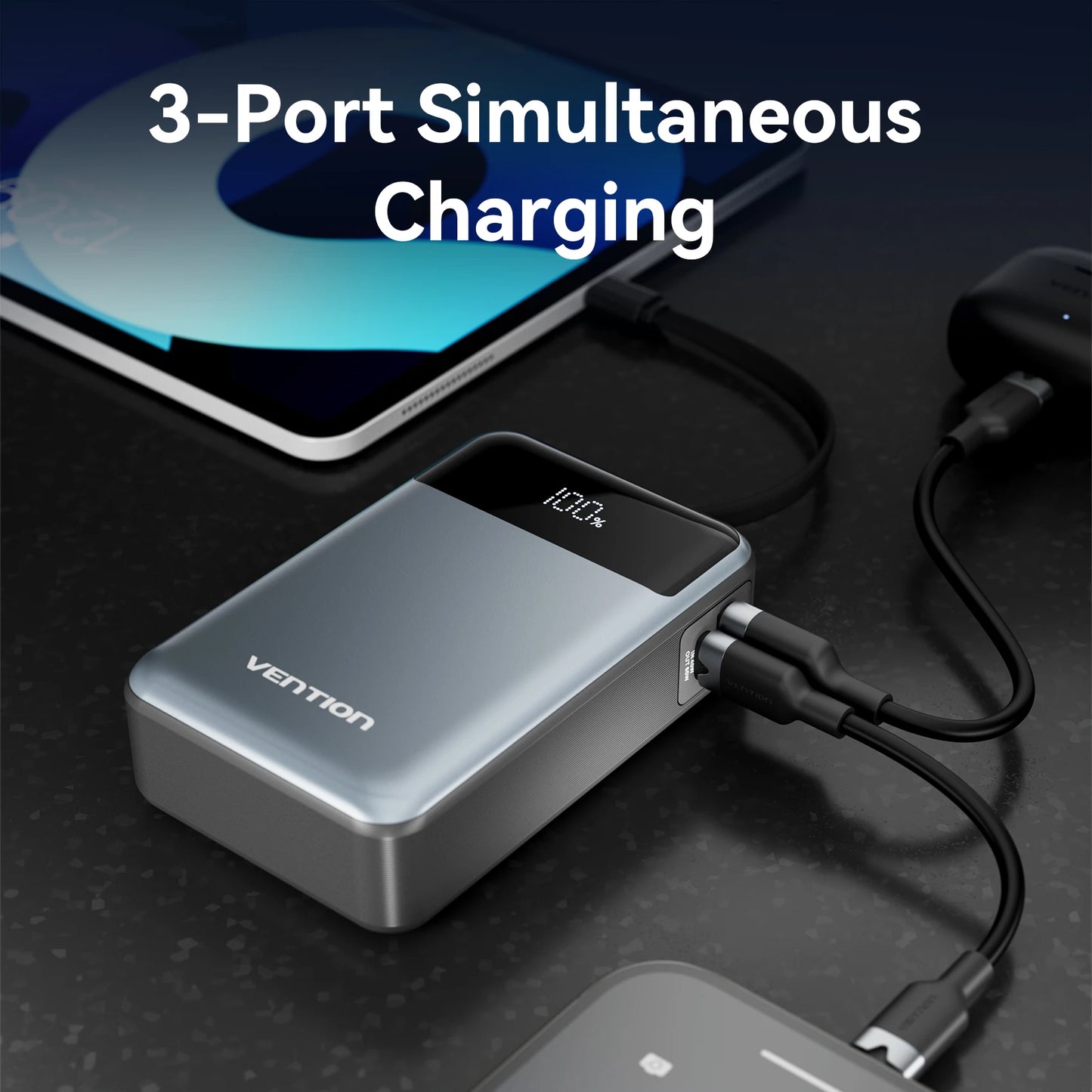 Vention 65W Power Bank 20000Mah Fast Charging Powerbank Exte